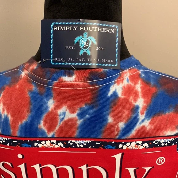 NWT Simply Southern Tide Dye T-Shirt Small - Picture 4 of 5
